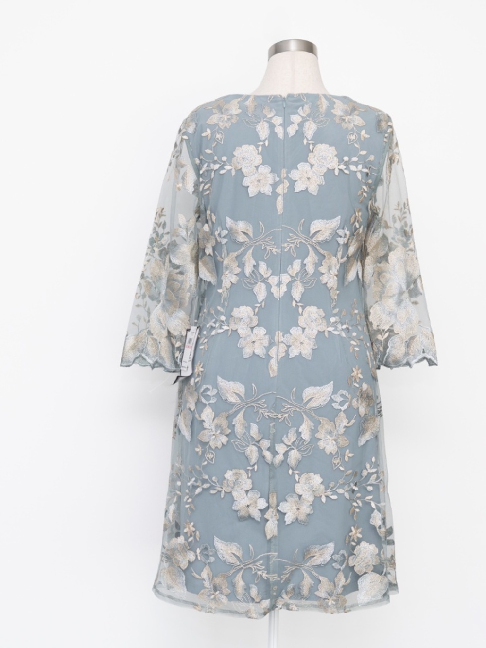 Alex Evenings - Embroidered Lace Mock Jacket Cocktail Dress - Picture 3 of 12
